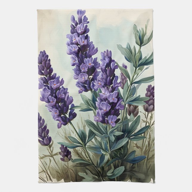 Vintage Lavender Kökshandduk (Vertikal)