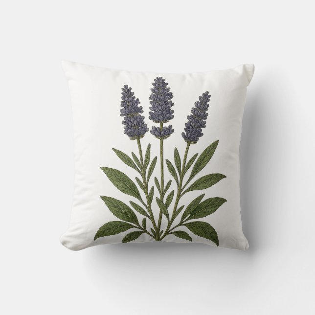Vintage Lavender Kudde (Framsida)