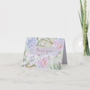 Vintage Lavender Peony Möhippa Tea Party Tack Kort