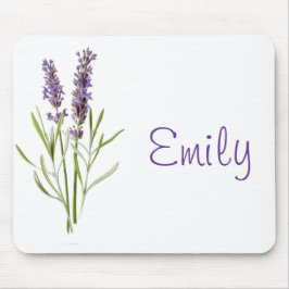 Vintage Lavender plant anpassade mousserande Musmatta