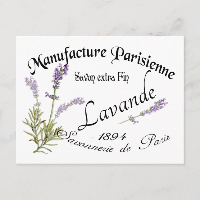 Vintage Lavender Vykort (Framsida)