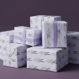 Vintage-lavendermönster Presentpapper