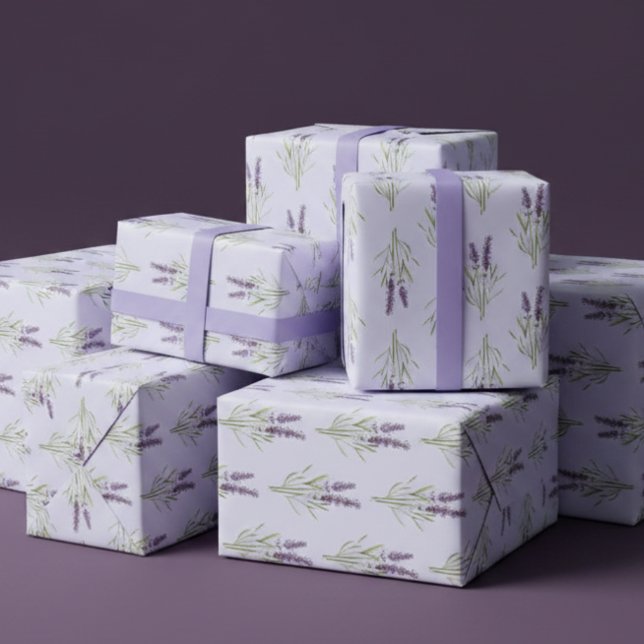 Vintage-lavendermönster Presentpapper (Skapare uppladdad)