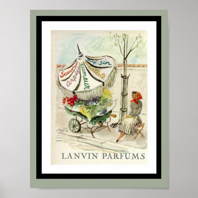 Vintage Lavin Parfums Advertisement Poster (Framsidan)