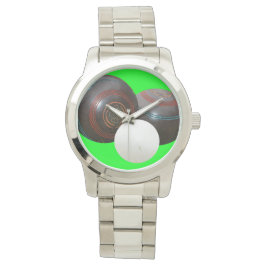 Vintage Lawnbowls on Grönt Background Armbandsur