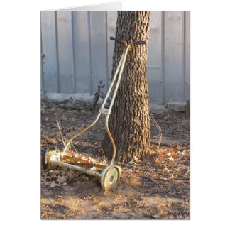 Vintage Lawnmower Hälsningskort