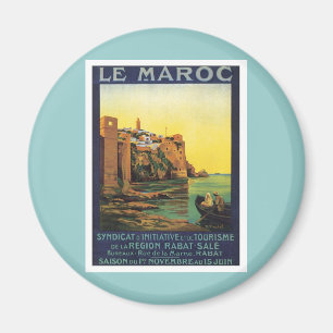 Vintage Le Maroc Marocko Magnet