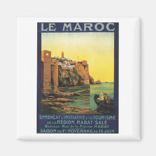 Vintage Le Maroc Marocko Magnet