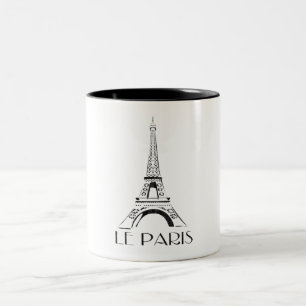 vintage le paris Två-Tonad mugg
