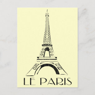 vintage le paris vykort