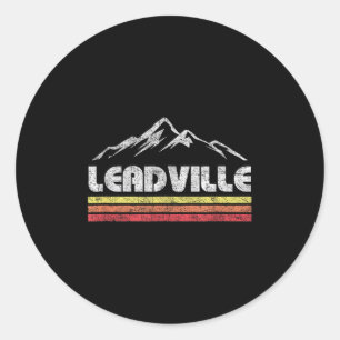Vintage Leadville Colorado Retro Mountain Bike Ski Runt Klistermärke