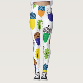 Vintage Leafy Mönster. Leggings