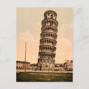 Vintage Leaning Torn i Pisa Vykort