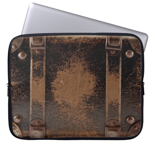 Vintage Leather Suitcase Laptop sleeve (Framsidan)