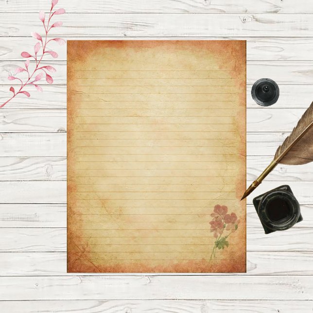 Vintage Led Stationery (Vintage Lined Writing Paper)