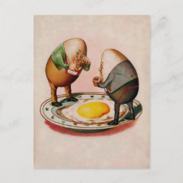 Vintage Ledsen Egg People-vykort Vykort