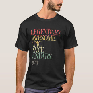 Vintage Legend Fantastisk Epic sedan maj 1970 51:e T Shirt