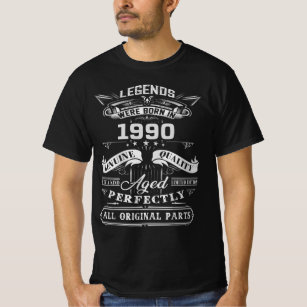Vintage Legend föddes 1990, 1990 Lycklig Birt T Shirt
