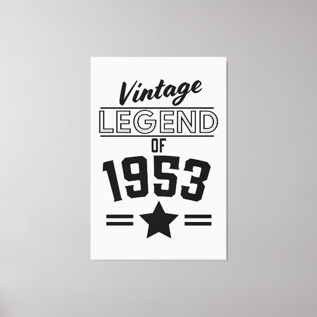 Vintage Legend från 1953 Canvastryck (Framsida)