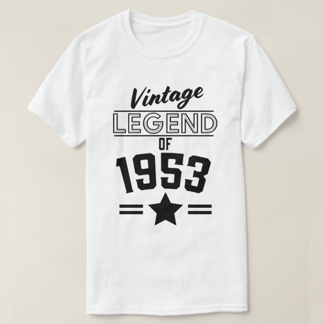 Vintage Legend från 1953 T Shirt (Design framsida)