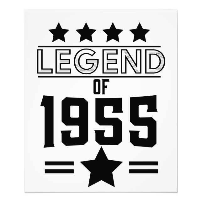 vintage legend från 1955 fototryck (Framsidan)