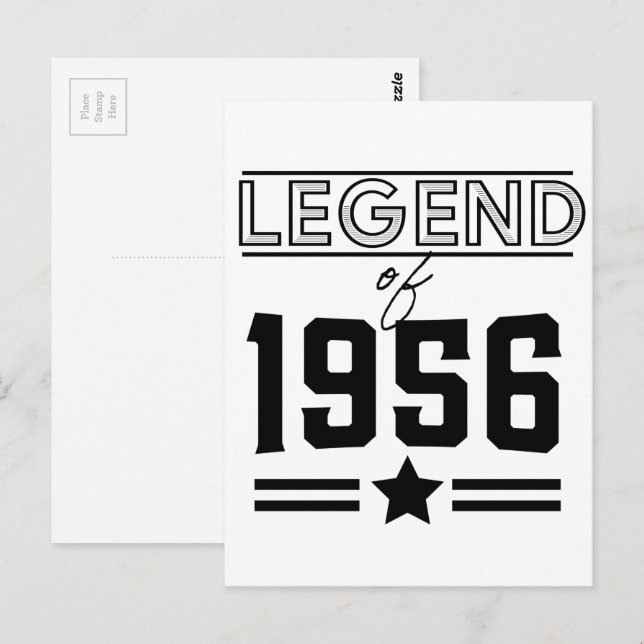 Vintage Legend från 1956 Vykort (Fram/baksida)