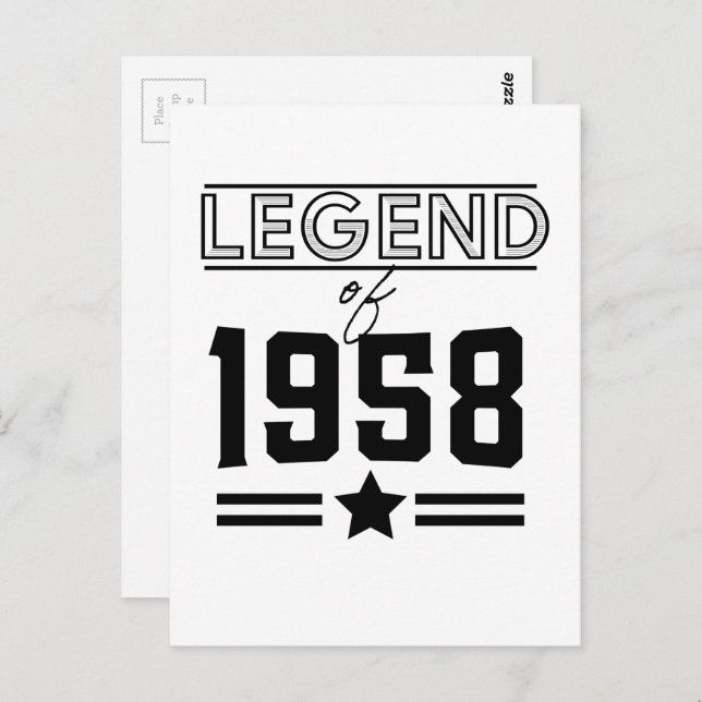 Vintage Legend från 1957 Postkort Vykort (Fram/baksida)