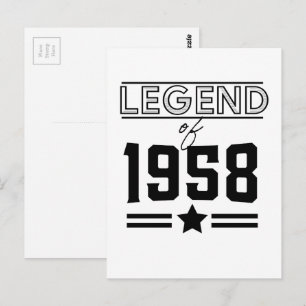 Vintage Legend från 1957 vykort