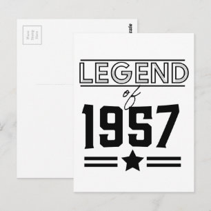 Vintage Legend från 1957 Vykort