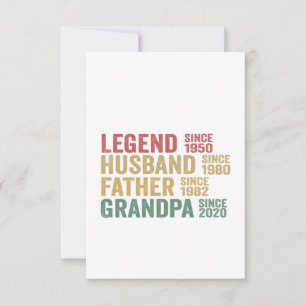 Vintage Legend Make Far Grandpa Birthday Tack Kort