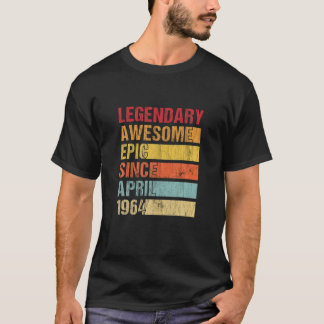 Vintage Legendary Fantastisk Epic sedan april 1964 T Shirt