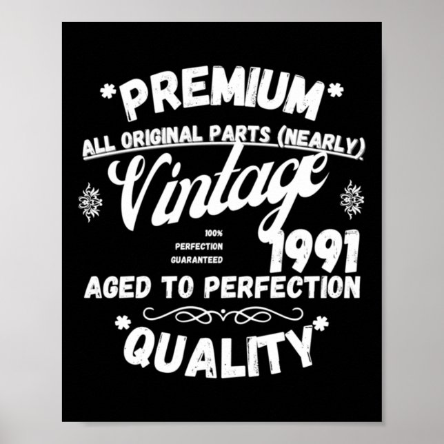 Vintage Legends Födda 1991 Föreställning Poster (Framsidan)