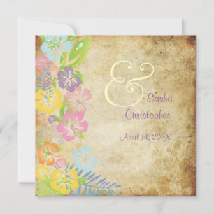 Vintage/Leis/Luau/hibiscusBröllopsinbjudningar Inbjudningar