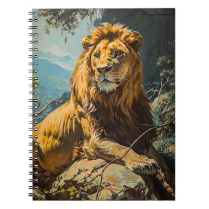 Vintage Lejona Porträtt Anteckningsbok