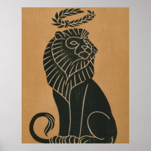 Vintage Lejonare konsthandling (1917) Poster