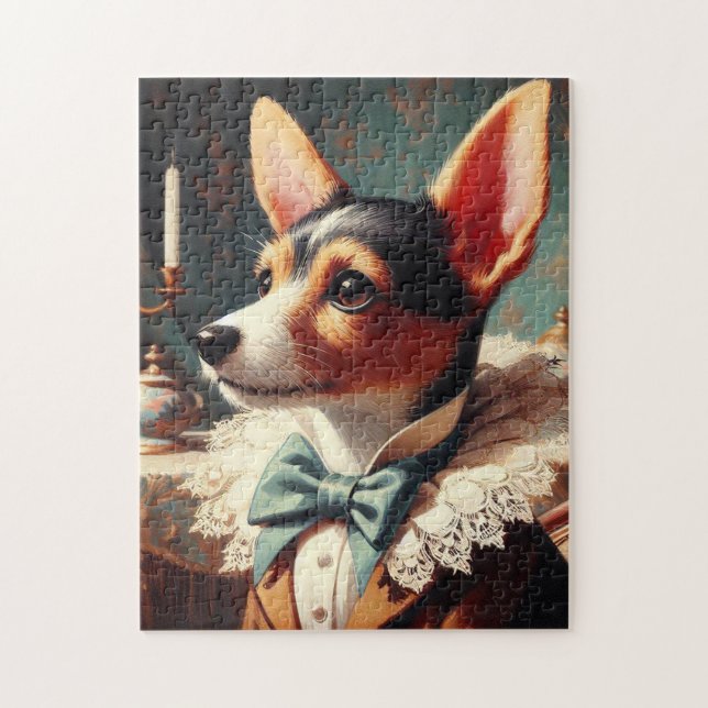 Vintage Leksak Fox Terrier-målning Pussel (Vertikal)