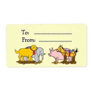 Vintage Leksak Hund, Horse, Gris, Elephant Gift Mä Fraktsedel