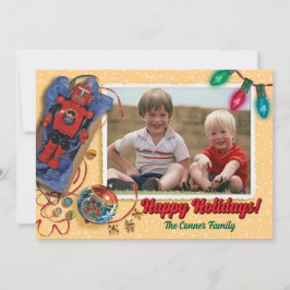 Vintage Leksak julfotbokort Inbjudningar