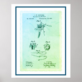 Vintage Leksak Knitting Maskin Patent Poster