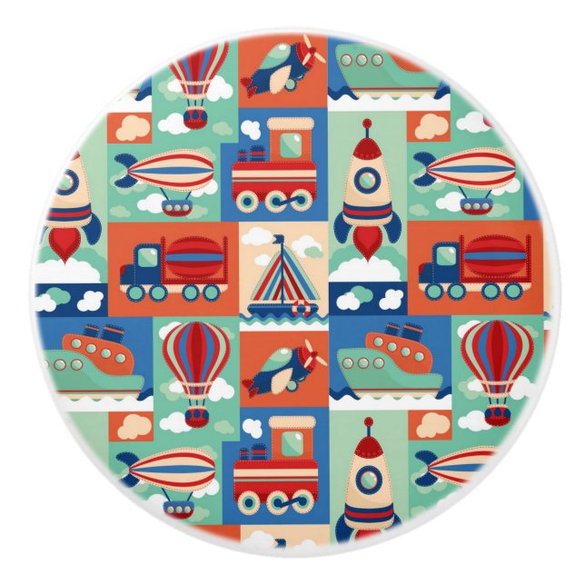 Vintage Leksak Mönster Knopp (Framsidan)