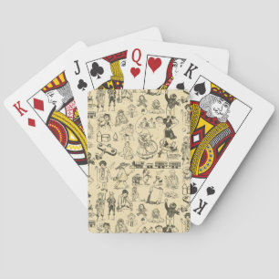 Vintage leksak och att leka barn mönster casinokort