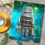 Vintage Leksak Robot Retro Turcos Galaxy Cute Cool Pussel<br><div class="desc">Jag söt, retro ansikte på vintage, vind-up-robotar för barndomen metall leksak. Här är en av mina favoriter, mot en turkotisk blåbubblor galaxy himlar. Skicka lite tid på coolan, söt, roligt, färgstark, fotoillustration, pussel. Gör en underbar gåva till någon speciell! Välj mellan fem olika storlekar. Kommer i en speciell presentlåda. Du...</div>