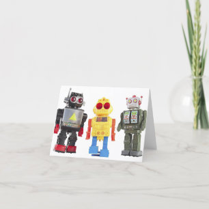 Vintage Leksak Robots Tack Kort