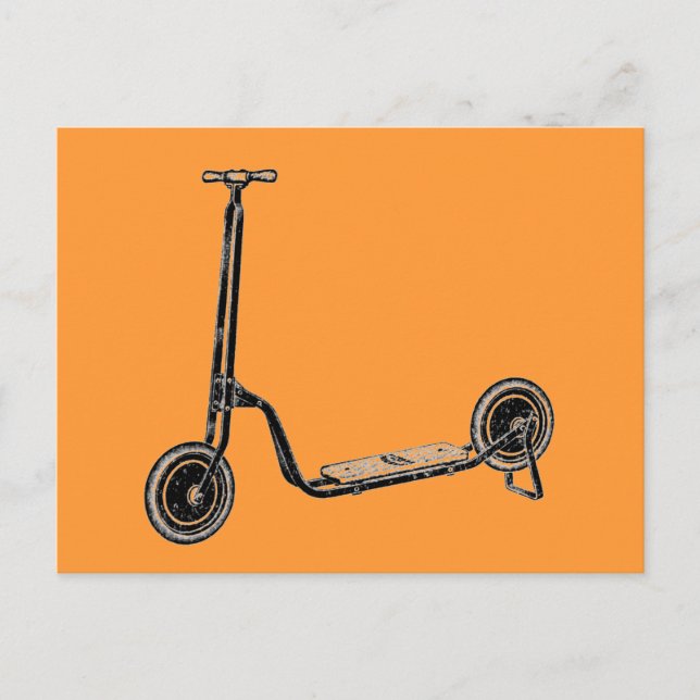 Vintage Leksak Scooter Nostalgia Vykort (Framsida)