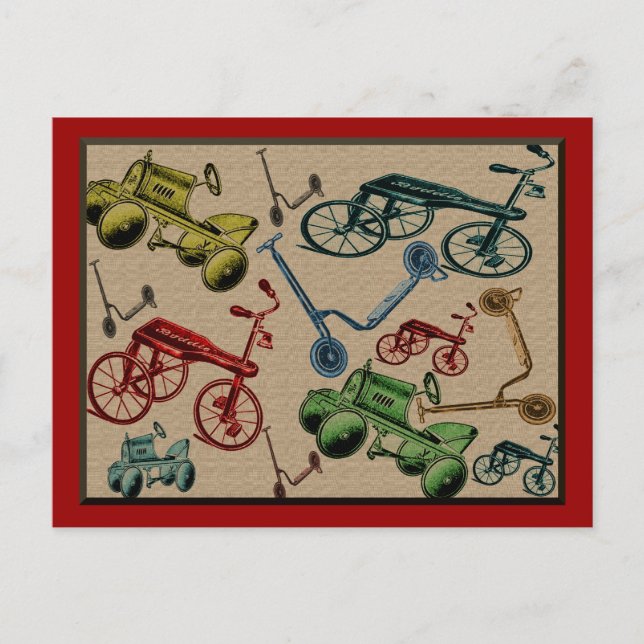 Vintage Leksaker Vykort (Framsida)