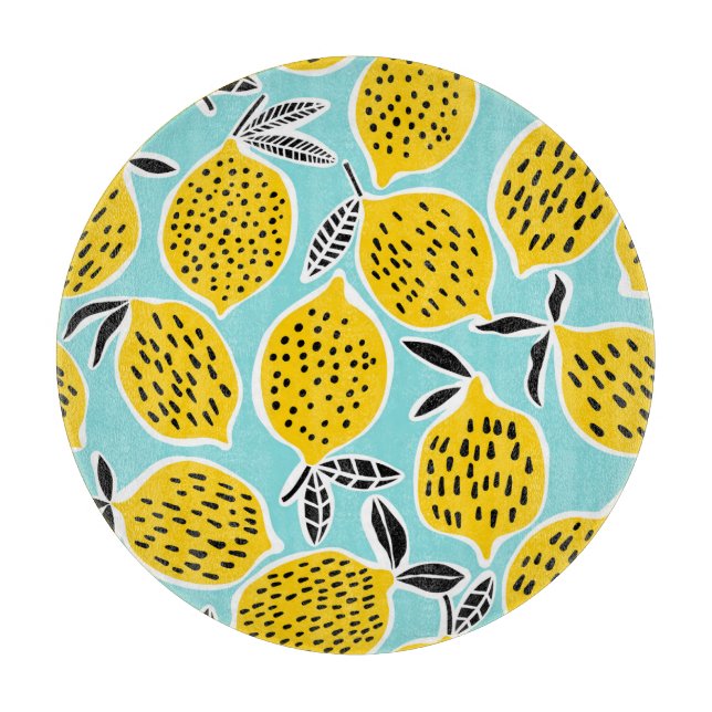Vintage Lemon: Hand Drawn Seamless Mönster (Framsidan)