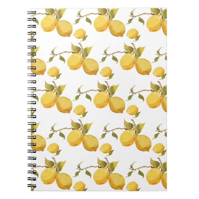 Vintage lemon mönster anteckningsbok (Framsidan)