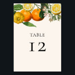 Vintage Lemon Orange Greenery Botanical Bröllop Bordsnummer<br><div class="desc">Elegant bröllop bordsnummer med Vintage Citrus och Orange botanical Grey Illustration för din bröllopsmottagning. Perfekten passar för en Boho bröllop eller sommar bröllop. Matchande inbjudningar och fler artiklar finns i min butik - checka ut hela samlingen.</div>