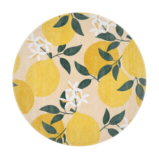 Vintage Lemon: Seamless Fruit Struktur. (Framsidan)