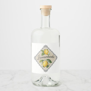 Vintage Lemon Spritflaskor Etikett